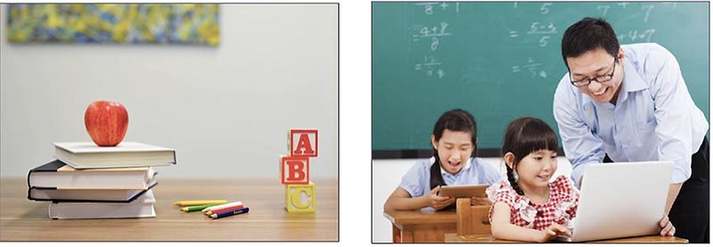 Presentations teacher and child