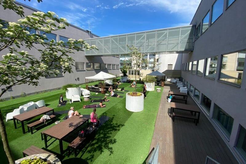 Jooga HUONE Jätkäsaari terassi tiimipäivä